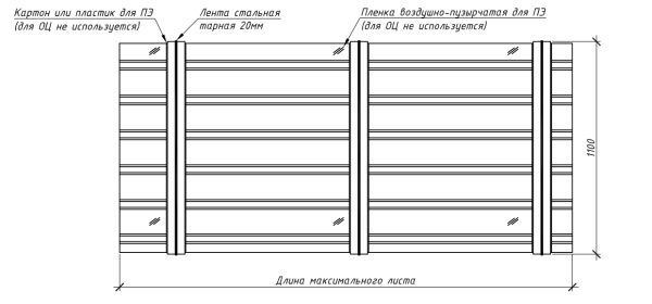 Упаковка для профлиста С-21 стандартная ОЦ